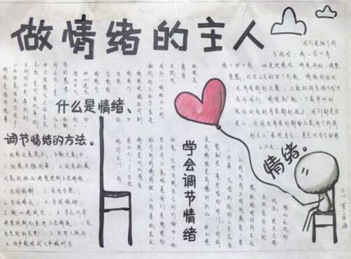 做情绪的主人手抄报图片可可