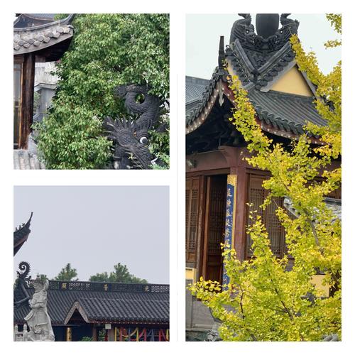 海宁盐官安国寺的一角,主要被这里的屋脊兽吸引,和其它地方的不一样