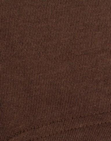 男童咖啡色加厚绒里亨利领条纹t恤 纯色裤子套装