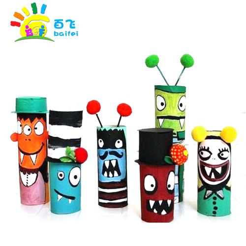 白胚纸芯筒卷纸卫生纸筒幼儿园创意手工diy制作材料绘画涂鸦涂色