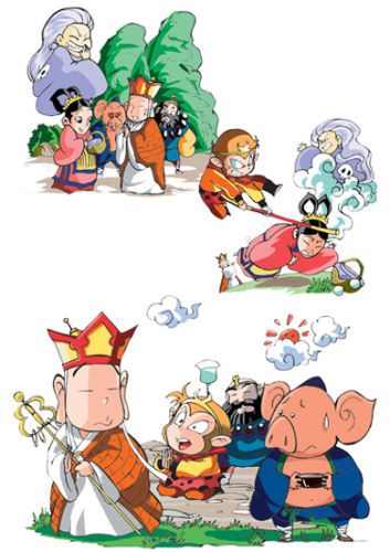 西游记儿童插画_西游记人物儿童画_儿童西游记画