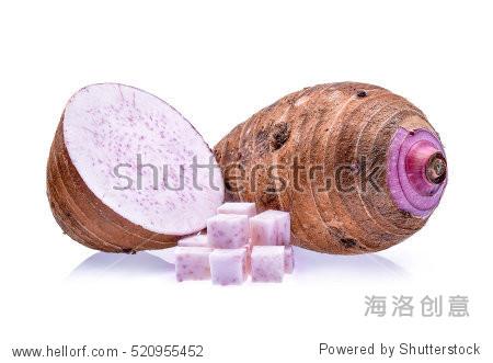 taro isolated on white background