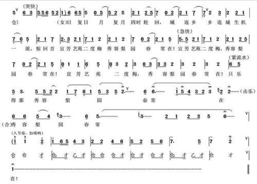 山西晋剧小开门简谱