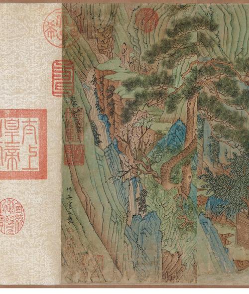 明仇英桃源图卷波士顿美术馆藏仇英桃源仙境图天津博物馆藏