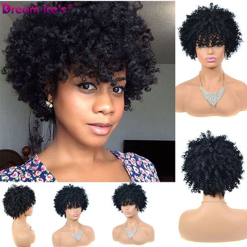 6inch short afro kinky curly wig 小螺丝卷爆炸头