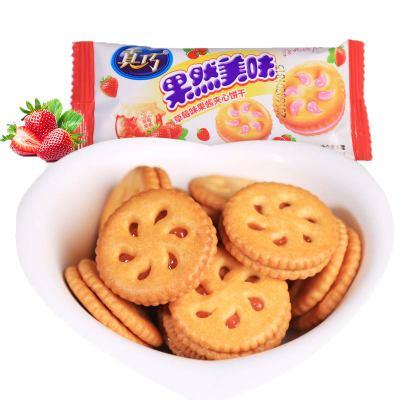 真巧 果然美味夹心饼干1000g 草莓味