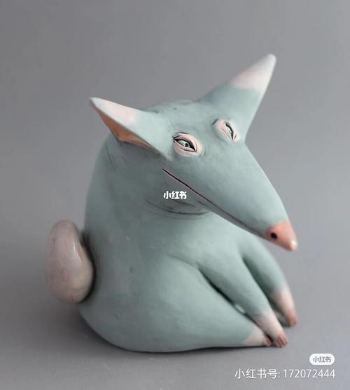 萌萌的泥塑小动物_泥塑_兴趣爱好_手工