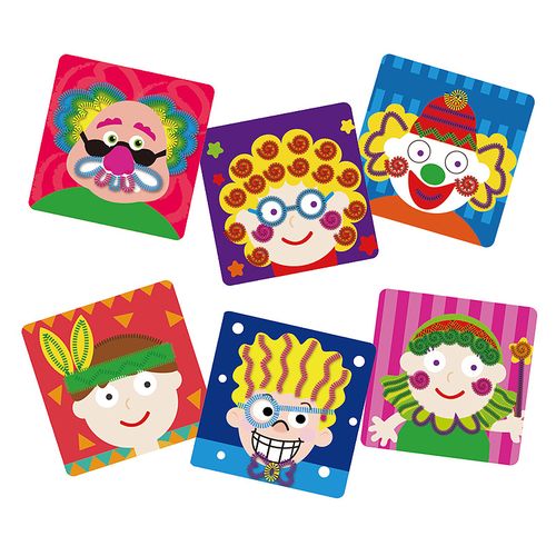 幼儿园立体材料棒材扭扭手工毛条绒毛人脸儿童手工创意粘贴类