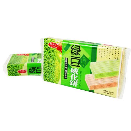 脆香威化饼松脆香米皮 草莓 椰子 绿豆夹心饼威化饼干235.