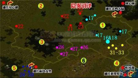 有谁知道魔域里树心城boos地图