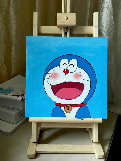 哆啦a梦叮当猫丙烯画教程