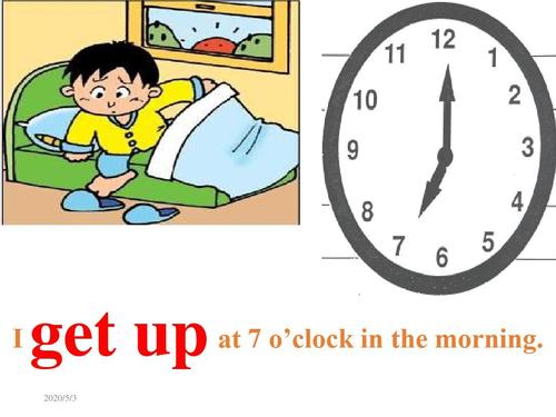 外研版一起第三册module5unit1igetupat7o"clockinthe