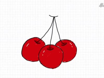 【简笔画】一口吃掉夏天那抹甜甜的樱桃