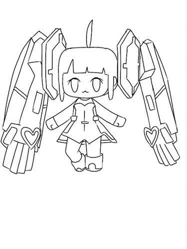 有趣简笔画教程7515科技感少女迷你世界幻音_迷你