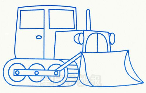 推土机简笔画怎么画