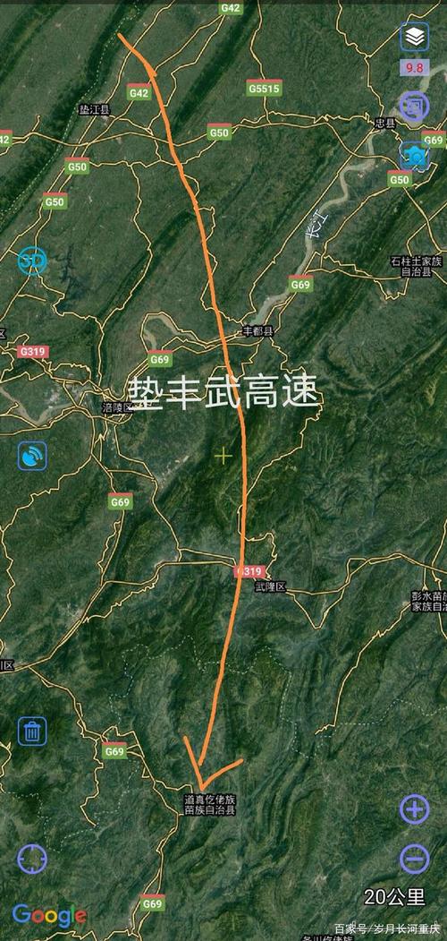 重庆垫江至丰都高速规划线路走向 看看过你家没?