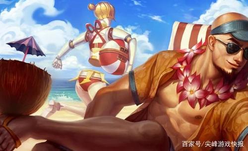 最后来一张彩蛋,在盲僧的泳池派对原画中曾出现过奥莉安娜,现在奥莉