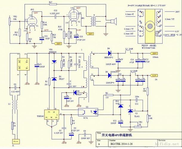 6j1 6p1胆机电路图