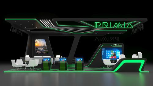 展会展位展台3d效果图设计