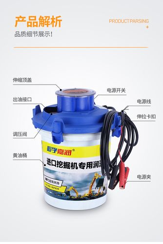 电动黄油枪24v高压黄油机220v全自动挖机专用打黄油注油器 下沉式高配