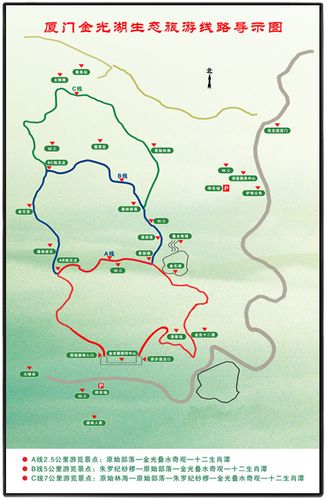 线描手绘式导游图黄山