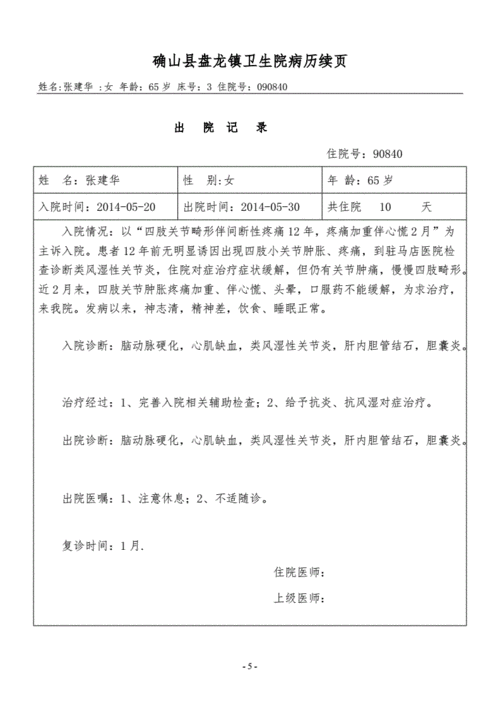 类风湿关节炎病历模板重点分析.doc 6页