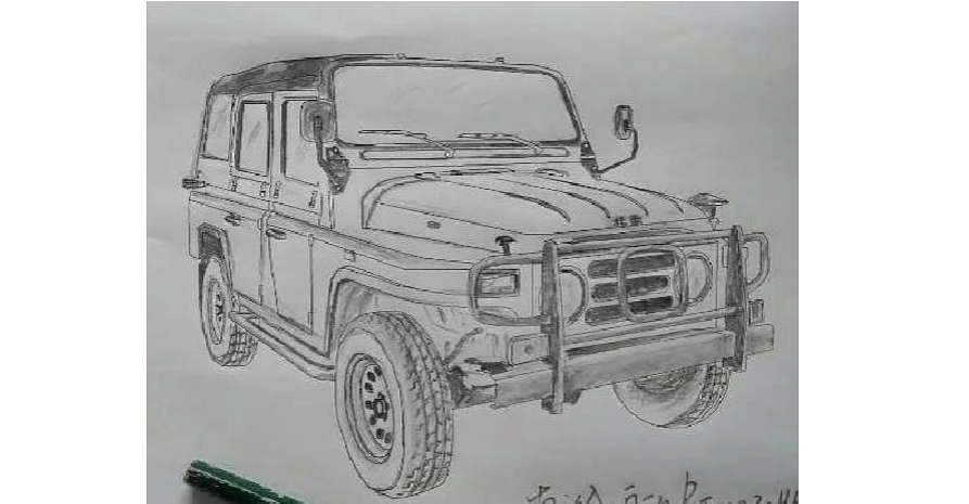 吉普车素描