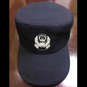 保安帽保安帽子夏季网眼透气作训帽配件春秋安保服装黑色可调节网格作