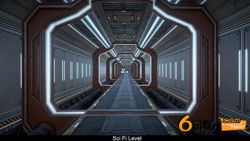 unity3d科幻空间站太空舱关卡游戏场景scifilevelv10
