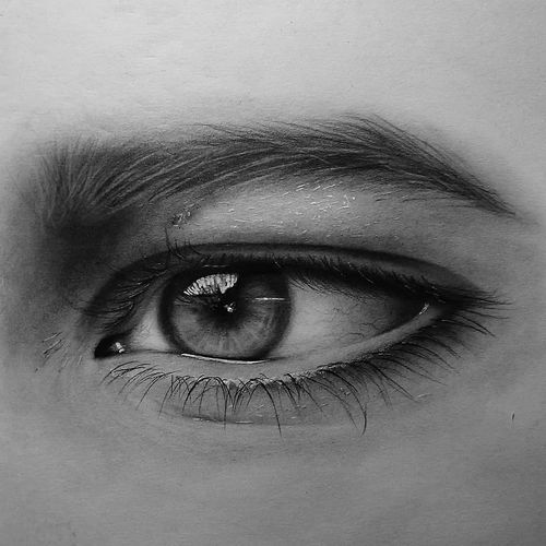 眼睛素描画欣赏