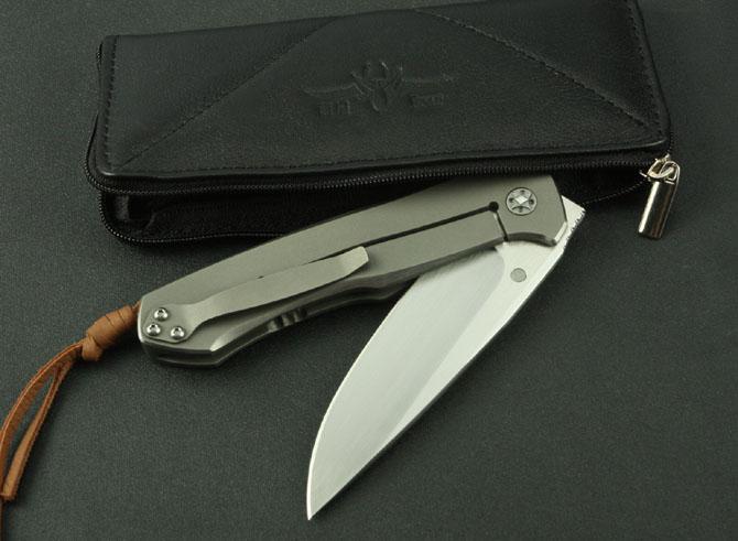 美国cr--洛克沙经典折刀(钛合金一体柄)