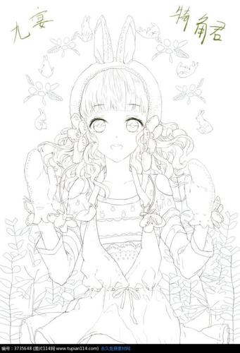 卡通女王公主线描卡通人物图片动漫人物图片卡通简艾莎女王简笔画