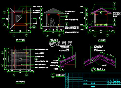 某小区景观亭景观节点详图