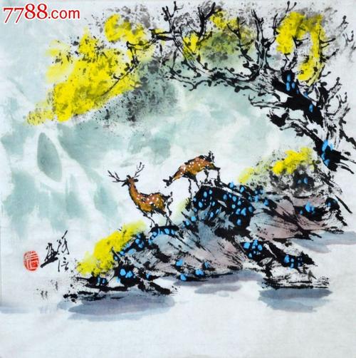 小品国画动物画骏马ss0437