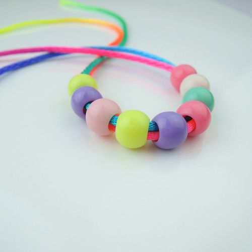 散珠彩色中国结5号线珠子编织手工配件儿童串果冻大孔珠材料配件