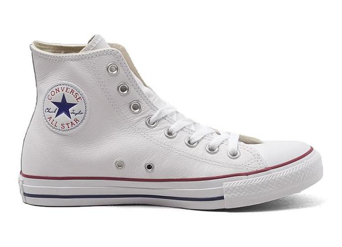 匡威converse all star 中性款白色高帮帆布鞋