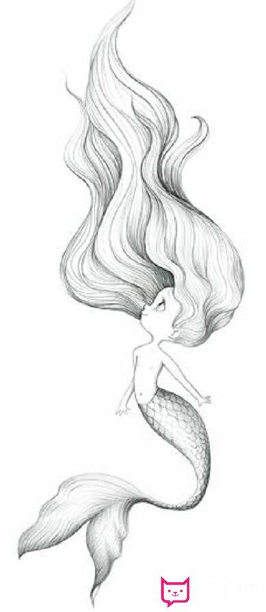 美人鱼简笔画