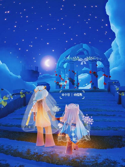 光遇婚纱照_光遇_婚纱照_拍照姿势_sky光遇_婚嫁_婚礼