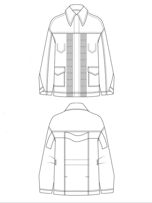 【服装设计】羽绒夹克款式图_羽绒_服装设计_夹克_羽绒服_牛仔夹克_皮