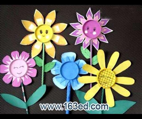 亲子手工:纸杯花