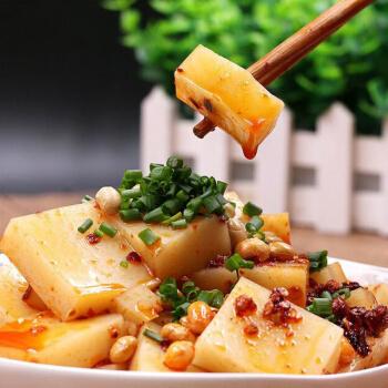 米豆腐加7种配料贵州特产遵义小吃米豆腐米凉粉凉菜米豆腐粉1斤米豆腐