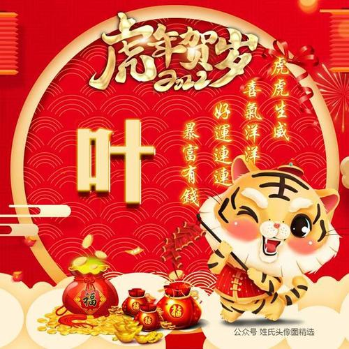 送你80张虎年贺岁喜庆姓氏头像