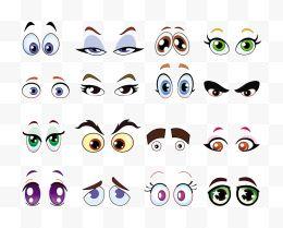 卡通眼睛 手绘眼睛表情 可爱