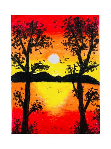 幼儿美术作品#幼儿园#儿童画#油画棒_幼儿_油画棒_幼儿园_儿童画