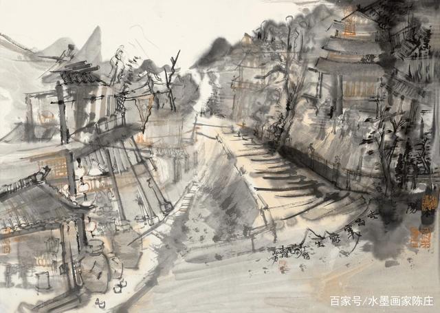 山水画|气息生动,王静芳水墨写生