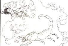 儿童简笔画蝎子精