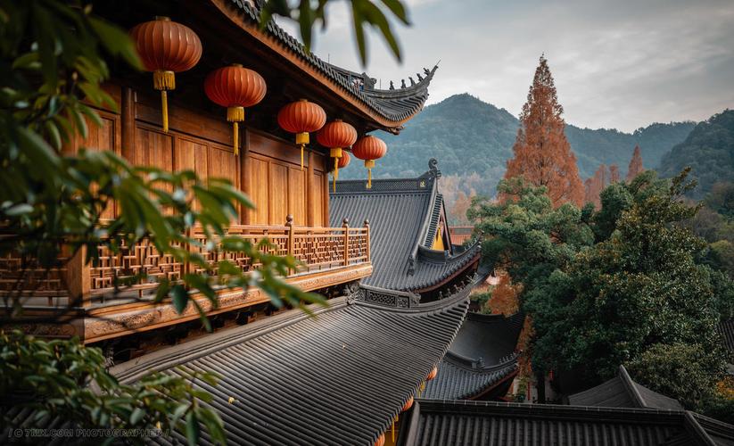 和尚 古代 深秋 古典 寺 晚秋 民族特色 秋意 亭台楼阁 中国古代建筑