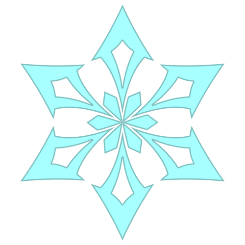 所以我特地画了一枚原神·冰元素的logo贴在了七七的背后.