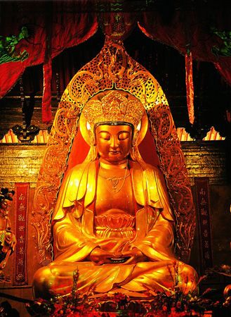 浙江舟山普陀山普济寺奉赠台湾灵鹫山毗卢观音圣像开光盛典在普济寺大