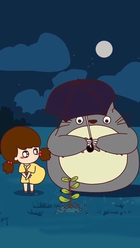 宫崎骏龙猫 萌萌哒可爱壁纸锁屏头像与屿会发光i